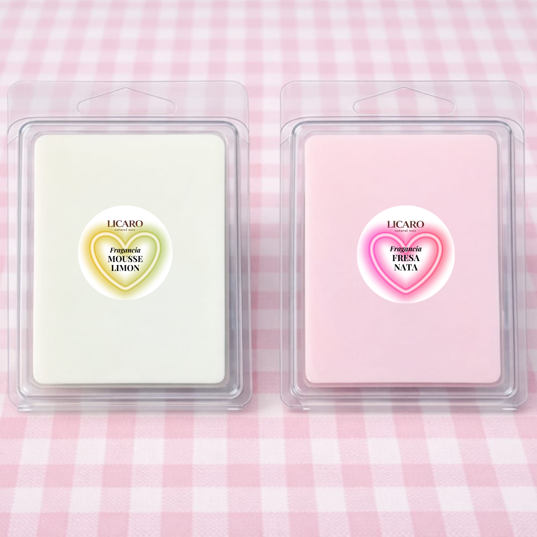 Pack 2 Wax Melts Golosos – Mousse de Limón y Fresa con Nata | LICAROMA