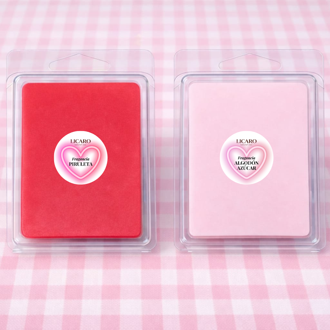 Pack 2 Wax Melts Candy – Piruleta y Algodón de Azúcar | LICAROMA