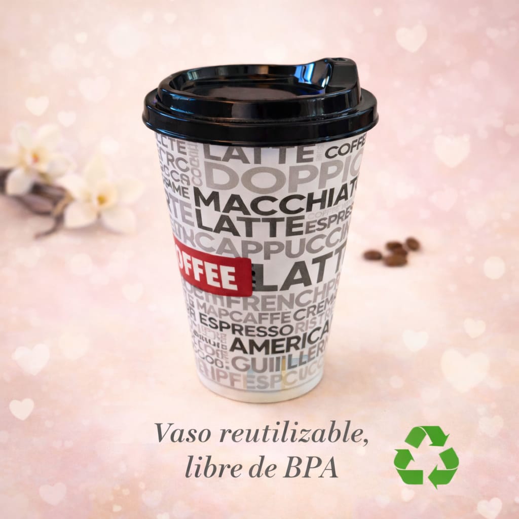 Pack Vainilla y Café | Vaso Reutilizable + Wax Melts + Velas Té