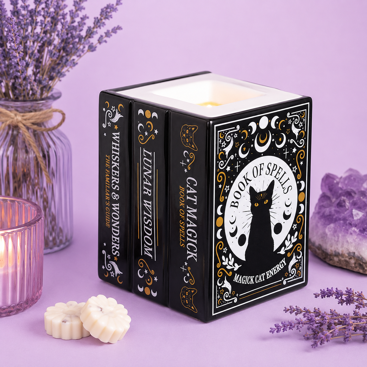 Quemador de Wax Melts Cat Magic – Libro de Hechizos | LICAROMA