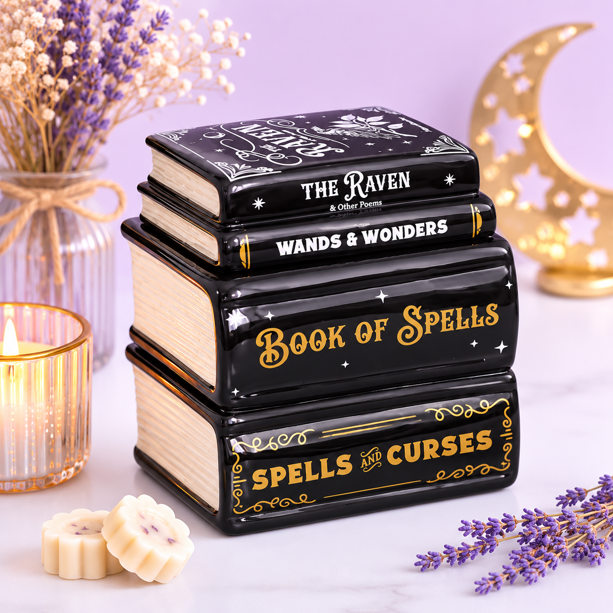 Quemador de Wax Melts Libro de Hechizos
