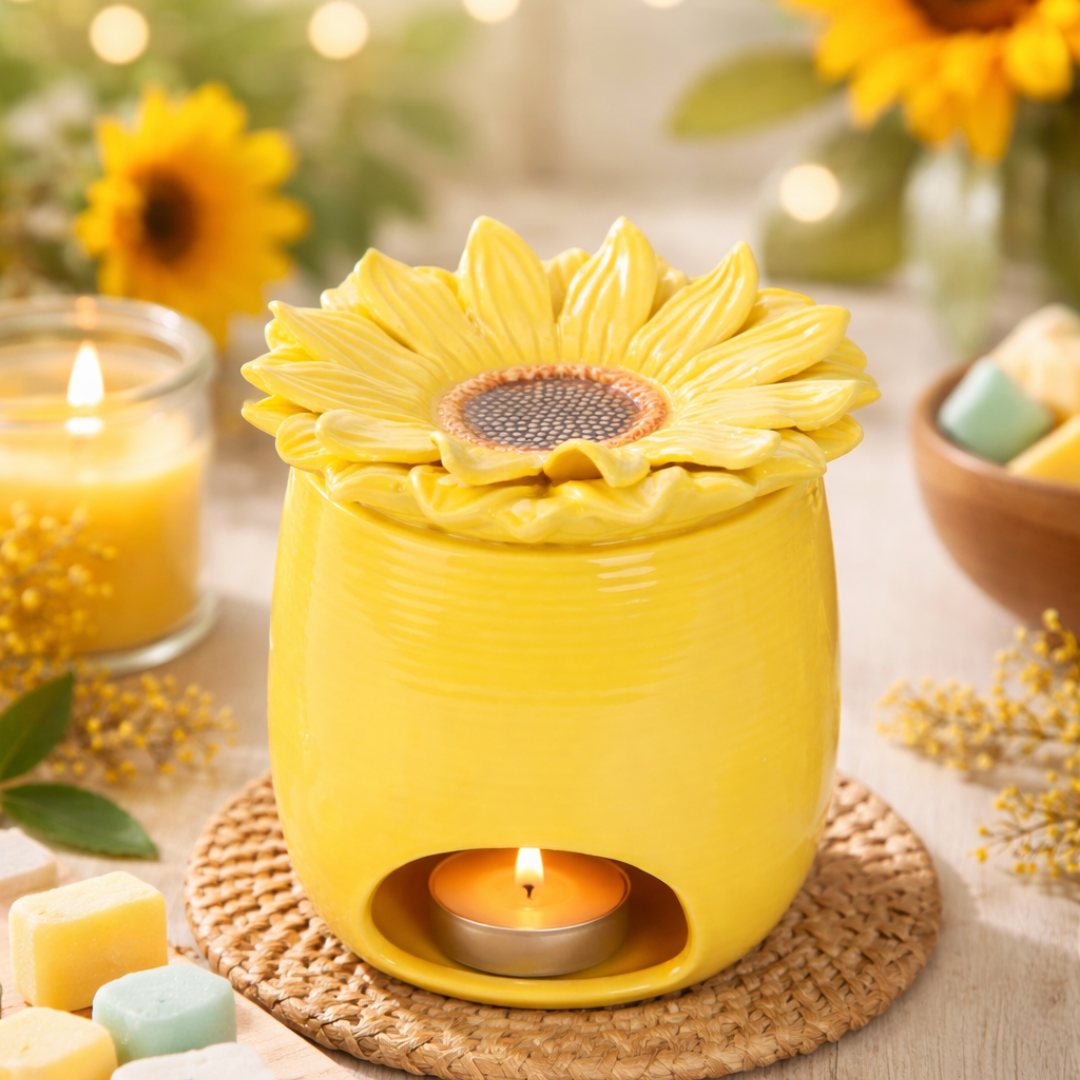 Quemador Girasol 🌻 para Wax Melts en Cerámica | LICAROMA