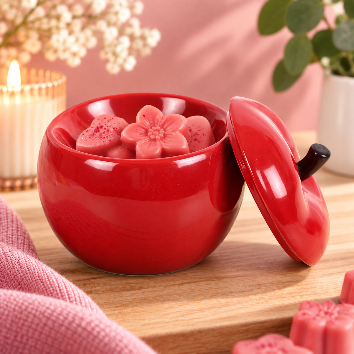Quemador Manzana Roja Jugosa 🍎 | Wax Melts y Aromas