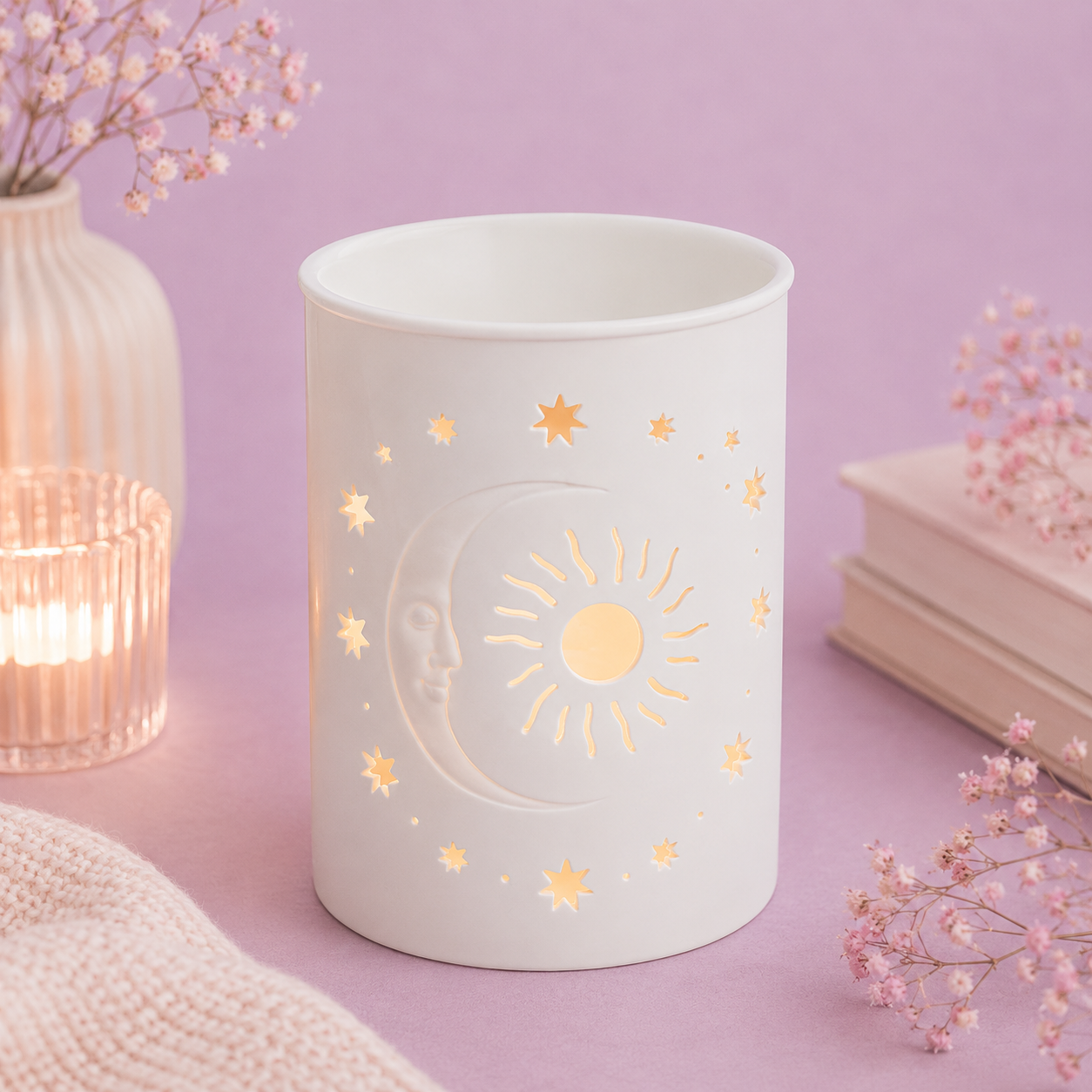 Quemador de Wax Melts Estrella y Luna
